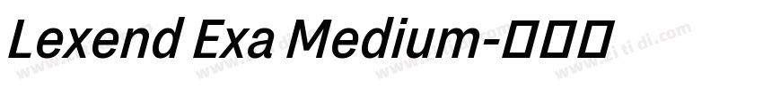 Lexend Exa Medium字体转换